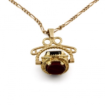 9ct Gold 4.8g 20 inch Fob Pendant with Chain